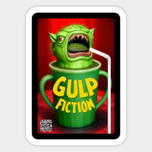 Gulp Fiction Alternate Poster Sticker